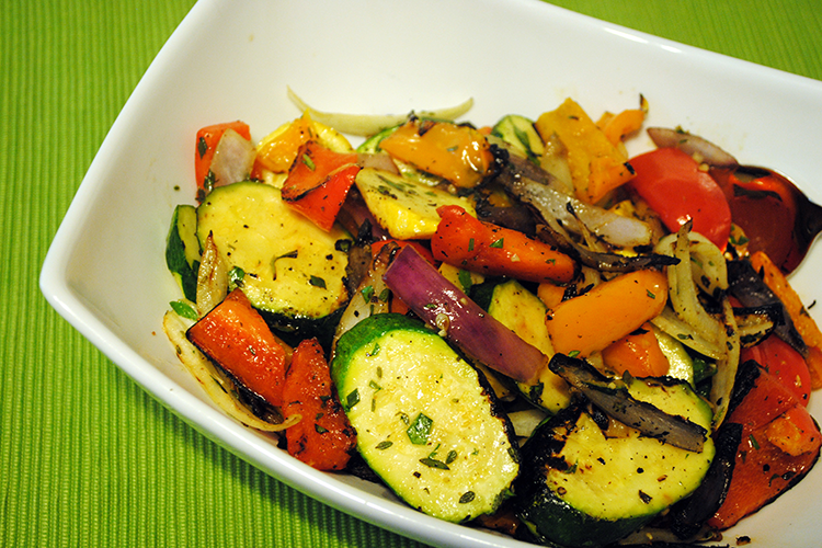 Roasted Zucchini, Peppers, and Onions